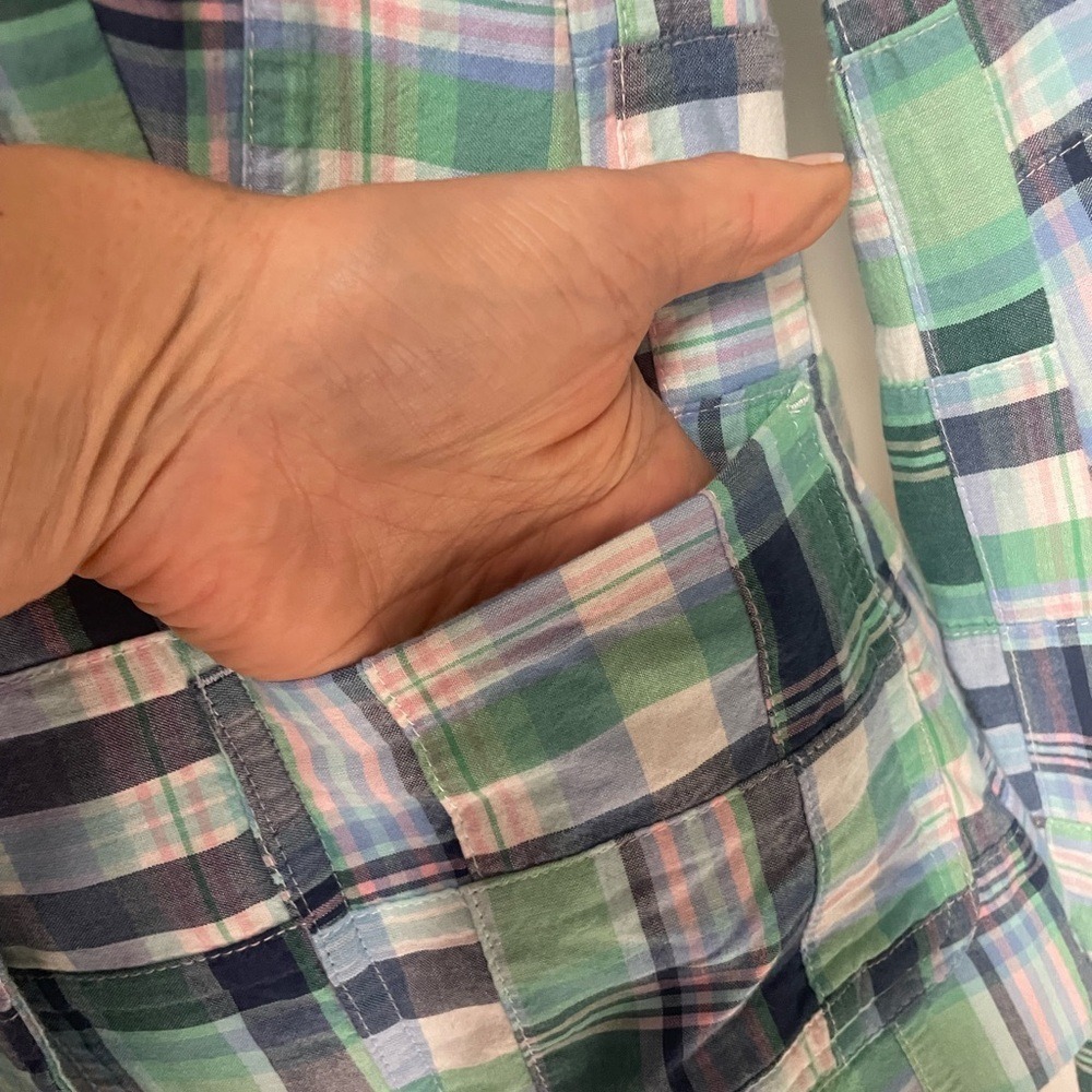 Talbots Plaid Madras Patchwork Cotton Blazer Wome… - image 7